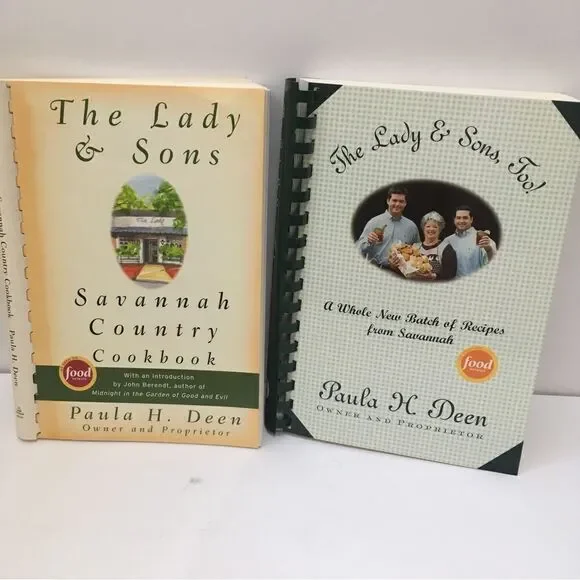 TWO PAULA DEEN COOKBOOKS 1) THE LADY & SONS 2)‎ THE LADY & SONS TOO!
