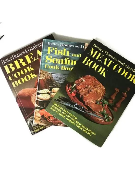 Vintage Better Homes & Gardens Cookbook Set: 1960s Meat, Bread, Seafood