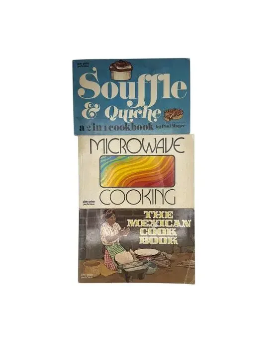 Vintage 1970s Nitty Gritty CookbooksPaperbacks, Mexican Microwave Souffle