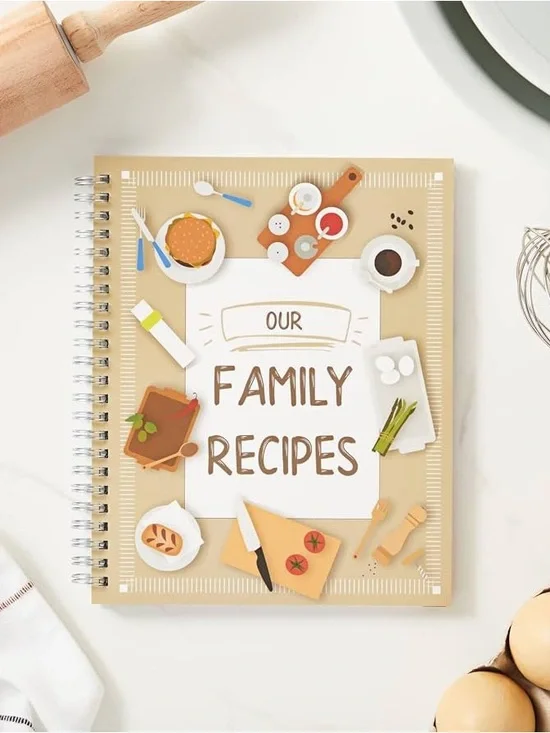 Our Family Recipes Spiral Recipe Journal - Blank - Pipilo Press - NEW*