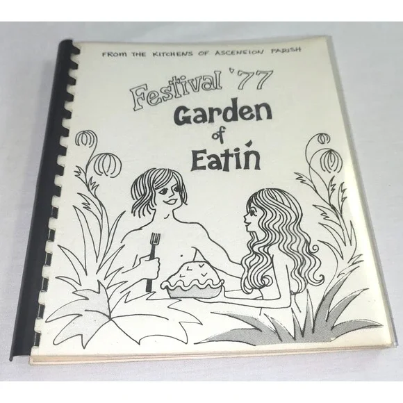 Church of the Ascension Recipe Book Virginia Beach VA Vtg 1977 Risque Adam & Eve
