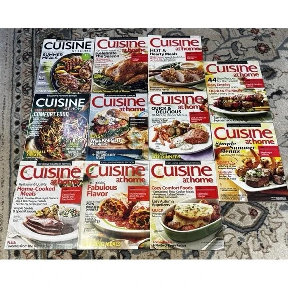 Cuisine at Home Magazine Lot 11 Exclusive Members Edition 2013-2018 Recipes