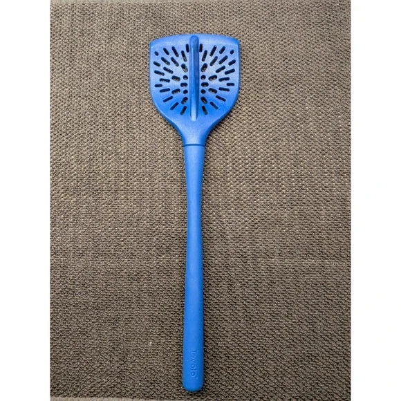 Tovolo for Sur La Table Silicone Scoop & Strain Tool Royal Blue Kitchen Gadget