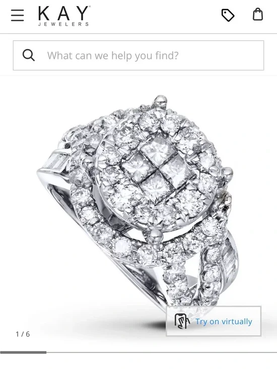 Diamond Ring 2-1/2 Carats tw 14K White Gold