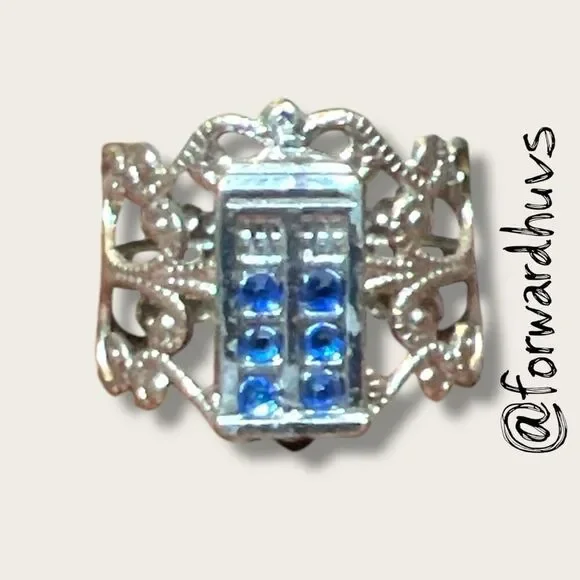 Bundle Sale 3 for $15 | Doctor Who TARDIS Filigree Ring – Adjustable