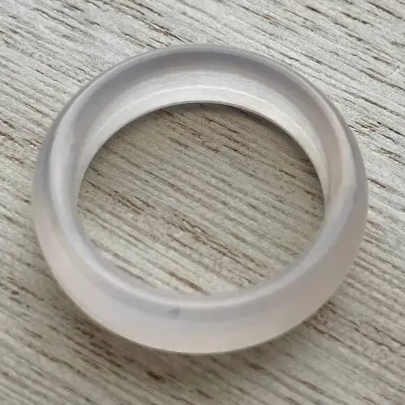 White Agate Crystal Ring Size 6.5 - #3
