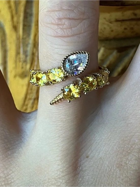 Judith Ripka Simulated Diamond Ring Size 7