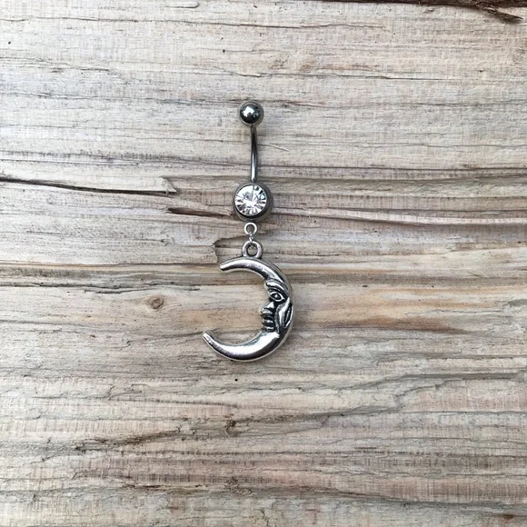 Moon Belly‎ Button Ring