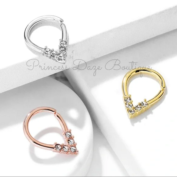 Pear Shaped Bendable Ring Ear Cartilage Tragus Septum‎ Nose Hoop Piercings