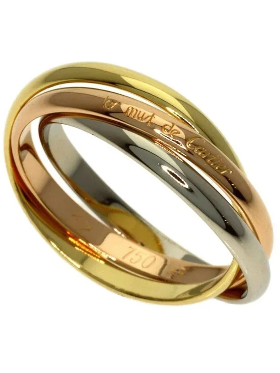 Cartier Trinity XS 49 Ring 18k Yellow Gold 18k White Pink
