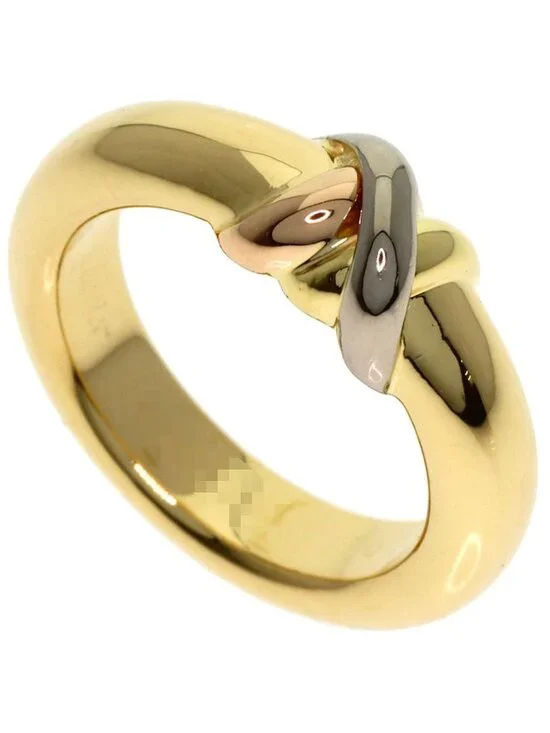 Cartier Trinity Red 50 Ring 18k Yellow Gold 18k Pink White