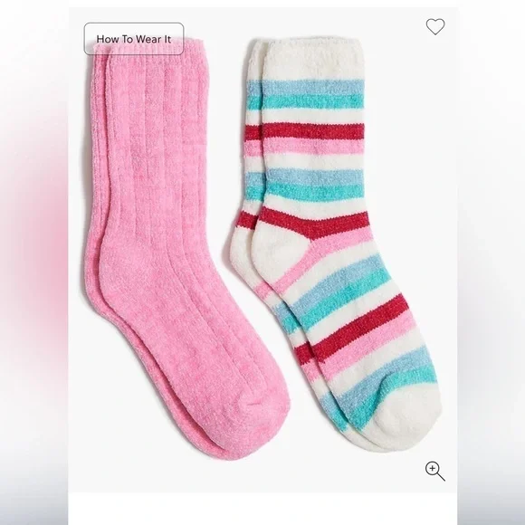 J crew Girls' chenille socks pack medium