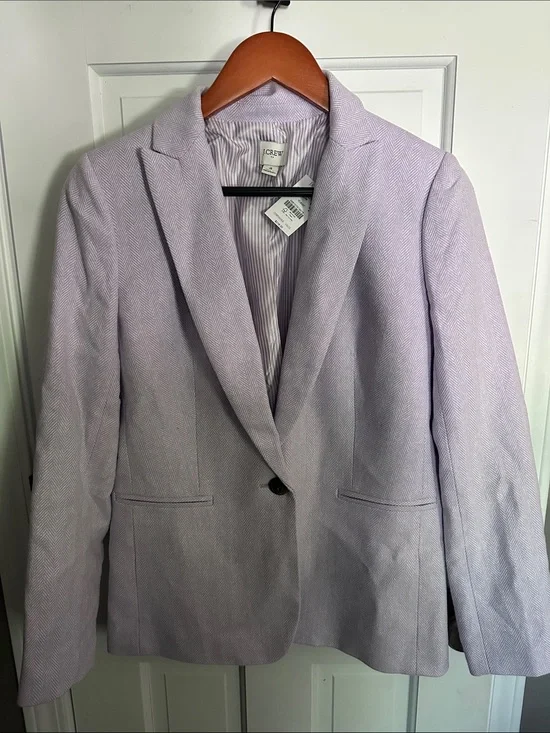 J. Crew Lavender Tailored Single-Button Blazer