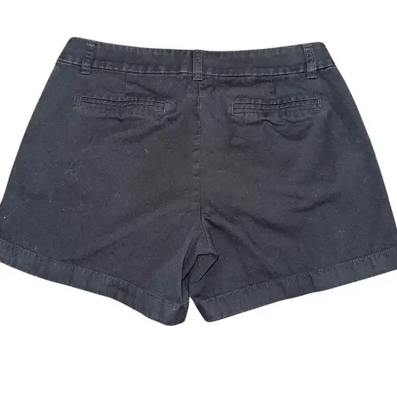 UEC J. CREW 100% COTTON CHINO 4.5” INSEAM BLACK SHORTS SZ 8