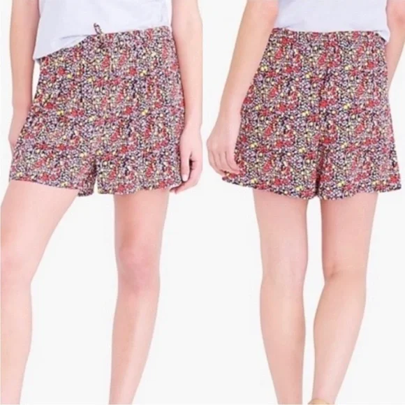 J.‎ Crew Mercantile Easy Pull On Shorts Ditsy Floral Print Size XXS