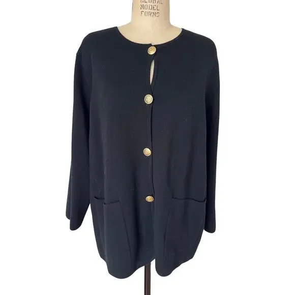J.Crew Giselle Sweater-Blazer in Black Size Large