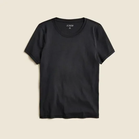 New J Crew Pima Cotton Slim-fit T-shirt Women M Black