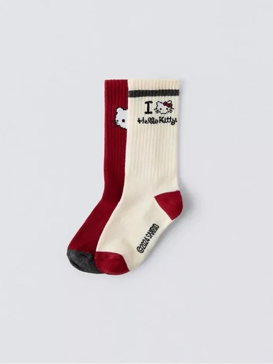 Zara TWO-PACK OF I LOVE HELLO KITTY SOCKS