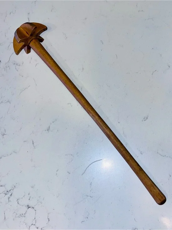 Handmade Wooden Hand Masher Whisk Beater Churner Ghotni Ravai Mathani 13.5”