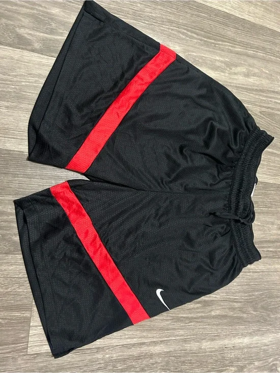 Nike Black Shorts with Red Accent Stripe