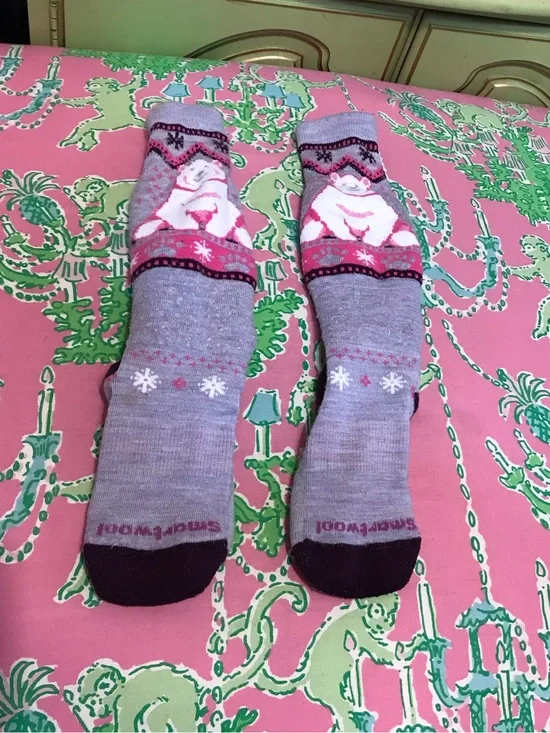 Smartwool Wintersport Full Cushion Polar Bear Over The Calf Socks kids sz. large
