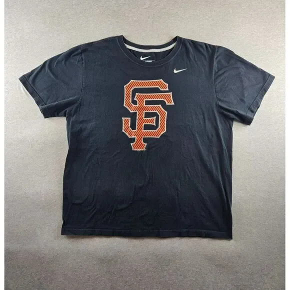 Nike San Francisco Giants 2014‎ Herringbone Logo T Shirt Size 2XL MLB WS Champs