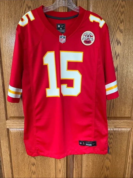 Nike Red & White Chiefs #15 Football Jersey