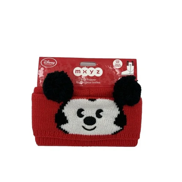 Disney Store MXYZ Mickey Mouse‎ Red Knit Boot Topper for Girls Red One Size
