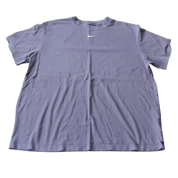 Nike Purple Center Swoosh Logo Short Sleeve Shirt Medium