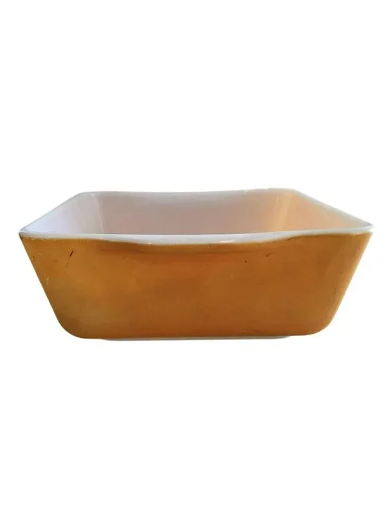 Vintage Pyrex Orange Square Casserole Dish