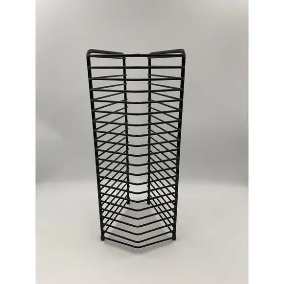 20 CD media metal wire rack stand storage holder organizer mini- tower black