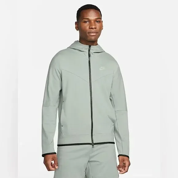 Nike Lightweight Tech Fleece Full Zip Hoodie Mica Green