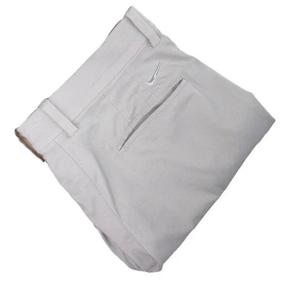 Nike‎ Flex Golf Shorts Mens 34 Beige Dri Fit Stretch Waistband Standard Fit