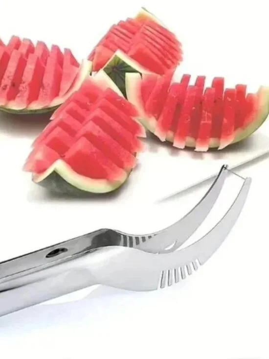 NEW Heavy Duty Fruit Watermelon Slicer Melon Cutter Divider Stainless Steel