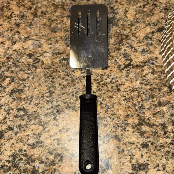 Vintage Ekco Stainless Steel Slotted Flipper Turner Spatula kitchen utensil USA