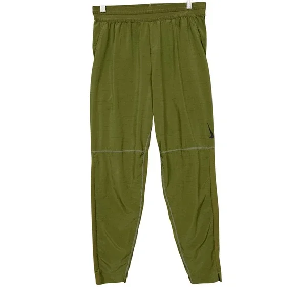 Nike Yoga Dri-FIT Jogger Pants Mens Small Olive Green Tapered CU7378-326