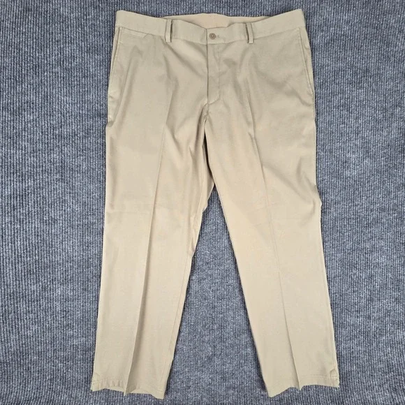 Nike Dri Fit Mens Golf Pants Tan Khaki Size 40x30‎ Straight Leg Flat Front