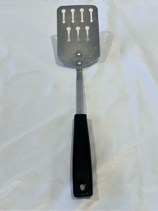 Vintage EKCO USA Stainless Steel Keyhole Slotted Turner Spatula
