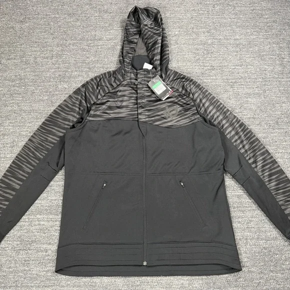 Nike Hoodie Men XL Black KD Klutch Hyper Elite Therma Fit Full Zip Jacket Tiger