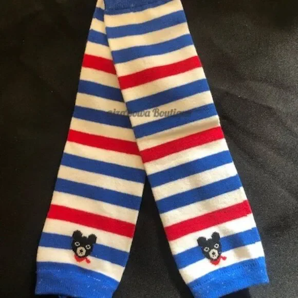 Red, White & Blue Stripe Legwarmers  13LW  NWT Boutique