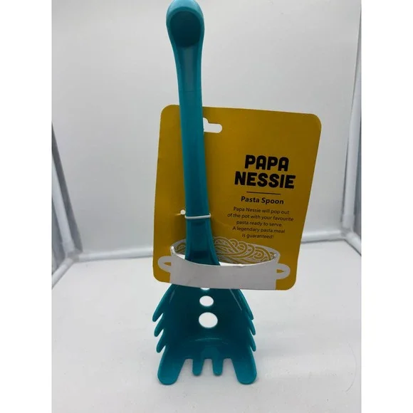 Papa Nessie Pasta Spoon Turquoise New