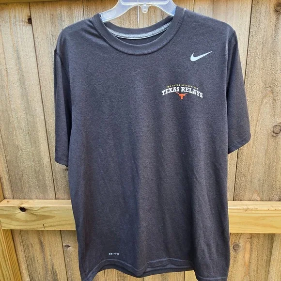 Nike Texas Relays Clyde Littlefield Dri-FIT T-Shirt Mens Large Charcoal Gray