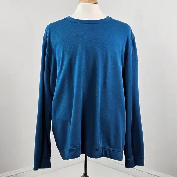 Nike Yoga Therma-Fit Teal Blue Pullover Activewear Sweatshirt | Men's XXL | FLAW