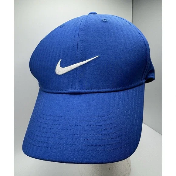 Nike Dri-Fit Legacy 91 Strapback Hat Blue White Adjustable Adult Dad Cap