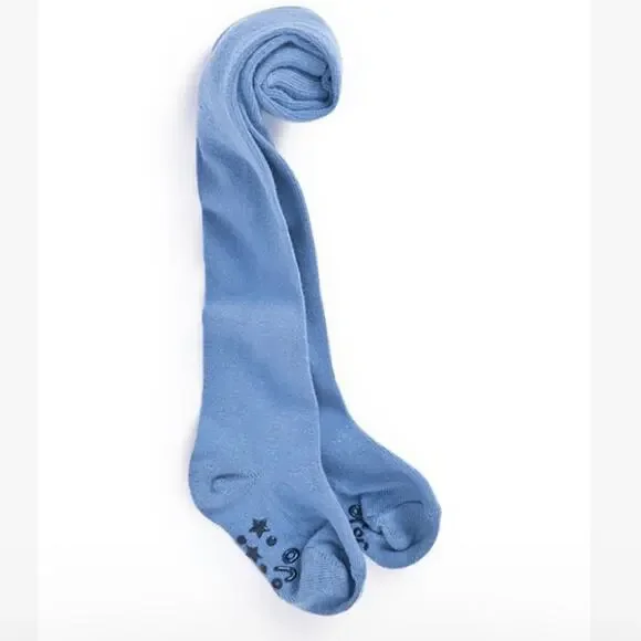 Jojo Maman Bebe NWT blue grip foot tights 6-12 mos