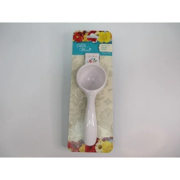 Pioneer Woman Handheld Citrus Press Juicer Lemon Squeezer Gorgeous Garden White