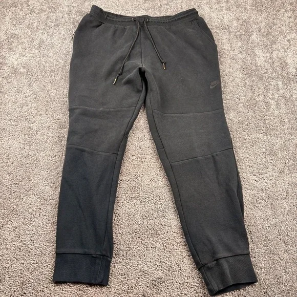 Nike Tech Fleece Jogger Pants Mens 2XL Black‎ Tapered Zip Pocket Sweatpants