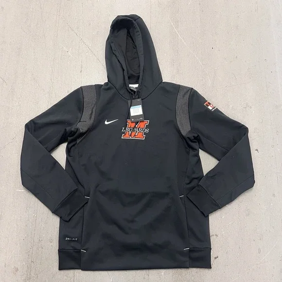 Malvern Leopards Black Nike Pullover Hoodie Men's Size‎ Medium Dri-Fit