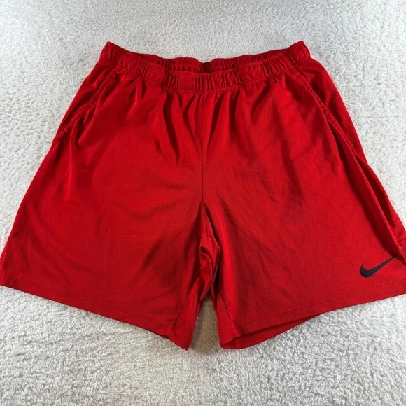 Nike Dri-Fit Athletic Basketball Shorts Men's Size XXL 2XL Red Loose Fit