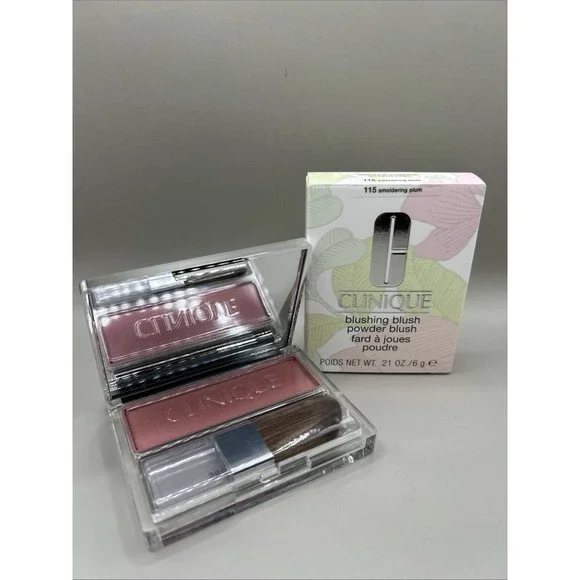 Clinique Blushing Blush Powder Blush 115 Smoldering Plum .21oz/6g NEW